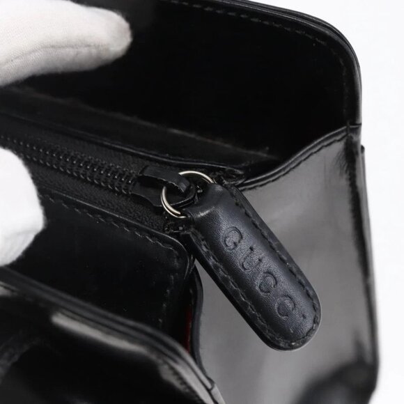 GUCCI Shoulder Bag Leather Black Silver - Picture 11 of 16